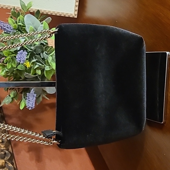 Kate Spade Black Velvet Crossbody Purse EUC - Picture 3 of 11